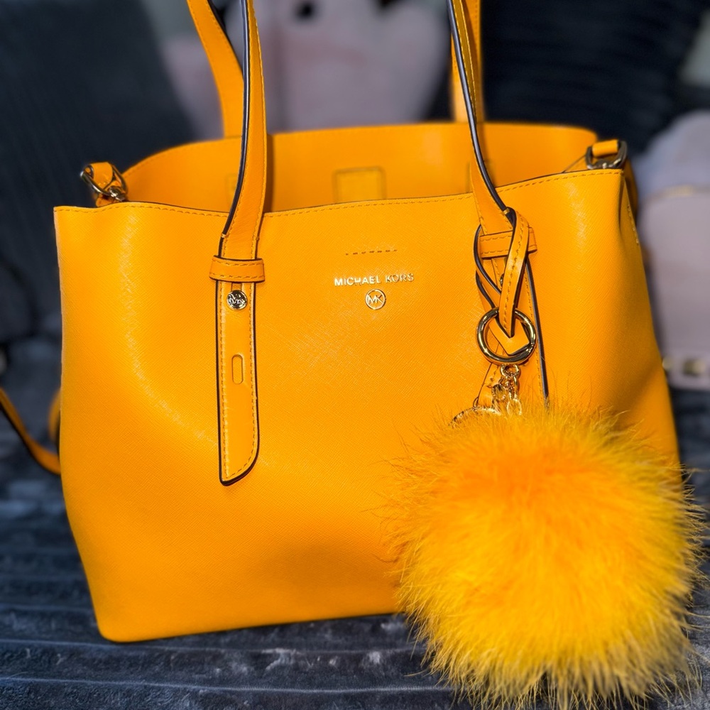 Michael Kors mustard yellow handbag
